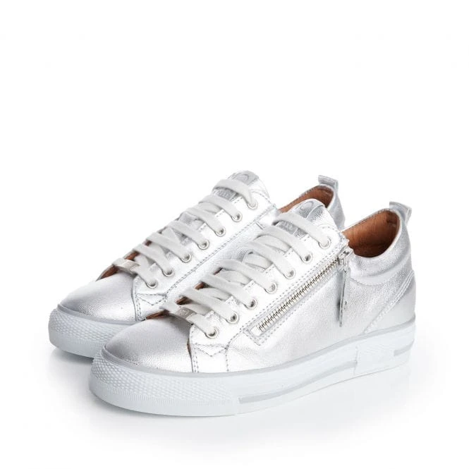 Brayleigh Silver Metallic Leather 4 Brayleigh Silver Metallic Leather - Image 3