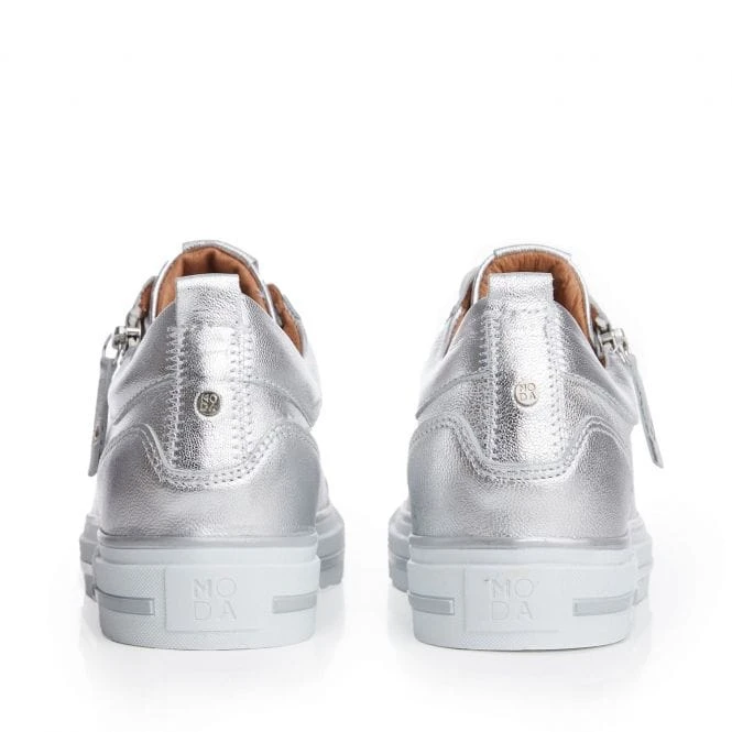 Brayleigh Silver Metallic Leather 5 Brayleigh Silver Metallic Leather - Image 4