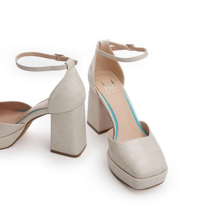 Caroleena Off White Patent Mocc Croc 7 Caroleena Off White Patent Mocc Croc - Image 5