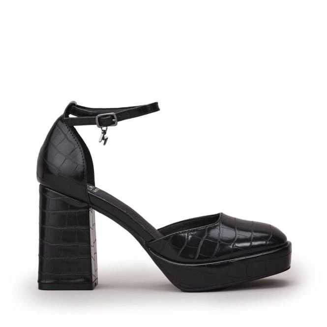 Carrlie Black Patent Mocc Croc 3 Carrlie Black Patent Mocc Croc