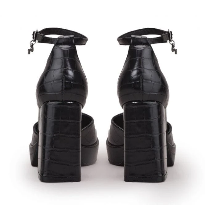 Carrlie Black Patent Mocc Croc 5 Carrlie Black Patent Mocc Croc - Image 3