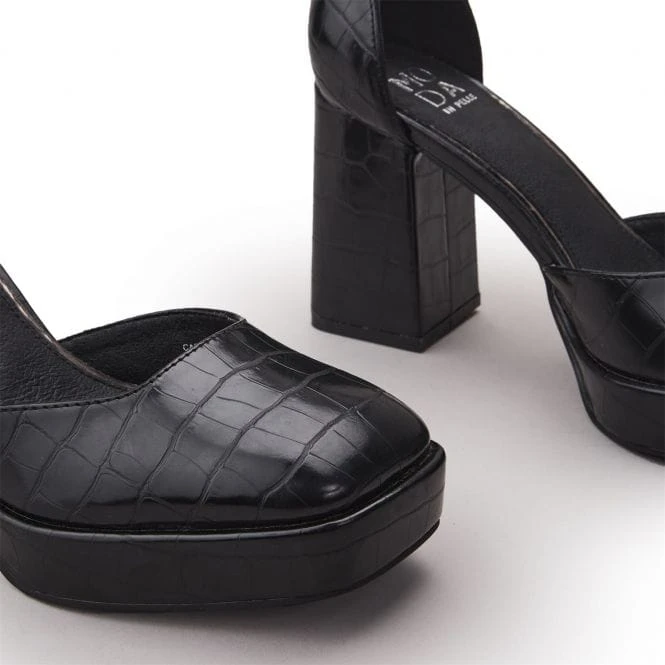 Carrlie Black Patent Mocc Croc 6 Carrlie Black Patent Mocc Croc - Image 4