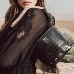 Cindy Bag Black Croc Print Porvair -Cheap Shoes Store cindy bag black croc print porvair p13562 90353 medium