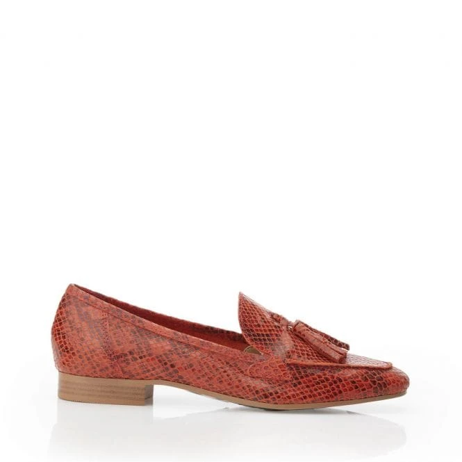 Elmo Orange Snake Print Leather 3 Elmo Orange Snake Print Leather