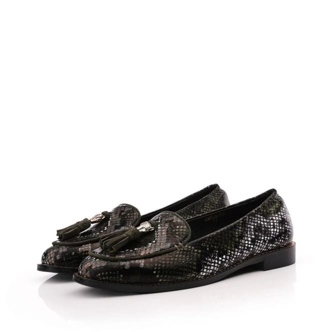 Emmarose Khaki Snake Print Leather 4 Emmarose Khaki Snake Print Leather - Image 2