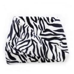 Eva Snood Black - Zebra Faux Fur