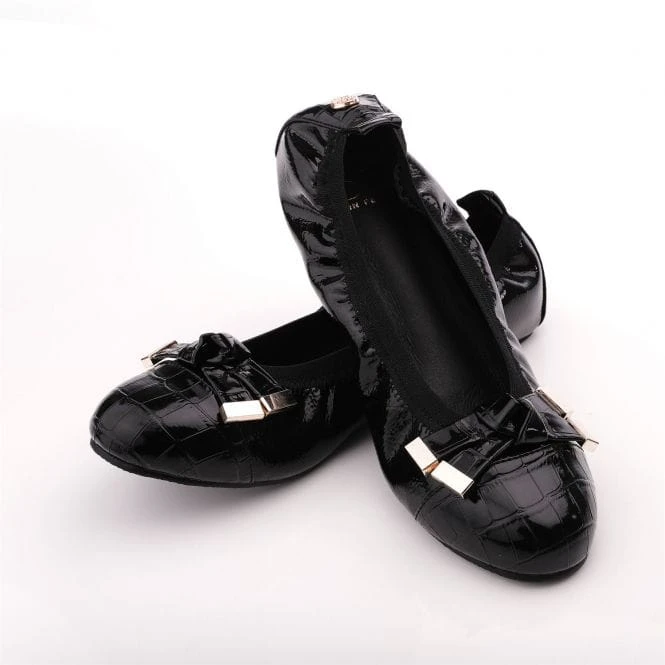 Fellicity Black Patent Mocc Croc 6 Fellicity Black Patent Mocc Croc - Image 4