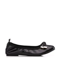 Fellicity Black Patent Mocc Croc