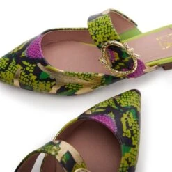 Florally Lime Green Snake Print Leather -Cheap Shoes Store florally lime green snake print leather p12638 83105 medium