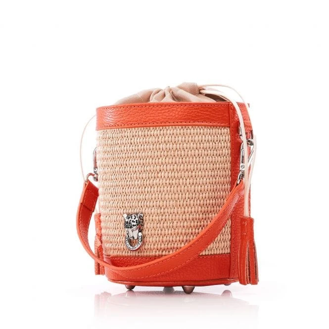 Kendall Bag Orange Raffia 4 Kendall Bag Orange Raffia - Image 2