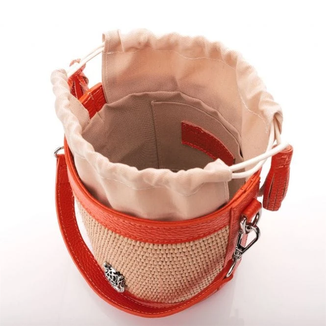 Kendall Bag Orange Raffia 6 Kendall Bag Orange Raffia - Image 4