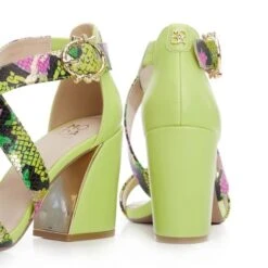 Loral Lime Green Snake Print Leather -Cheap Shoes Store loral lime green snake print leather p12663 85018 medium