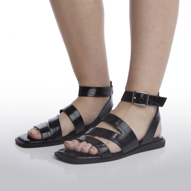 Oasis Black Patent Mocc Croc 4 Oasis Black Patent Mocc Croc - Image 2