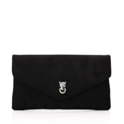 Rochelle Clutch Black Alcantara