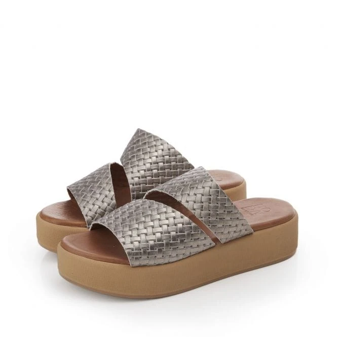 Rozila Pewter Metallic Leather 4 Rozila Pewter Metallic Leather - Image 2