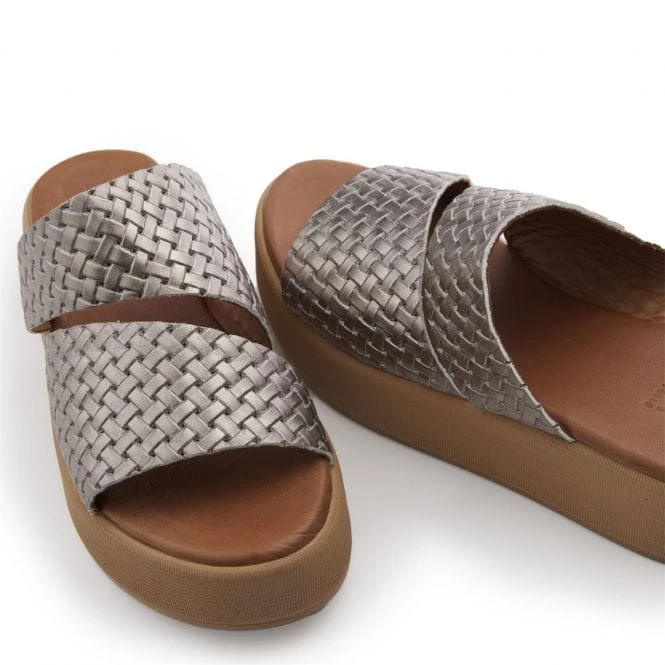 Rozila Pewter Metallic Leather 6 Rozila Pewter Metallic Leather - Image 4