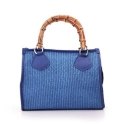 Tropicana Tote Blue Raffia