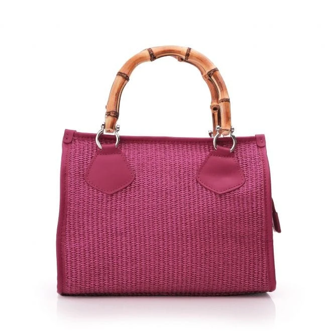 Tropicana Tote Fuschia Raffia 3 Tropicana Tote Fuschia Raffia