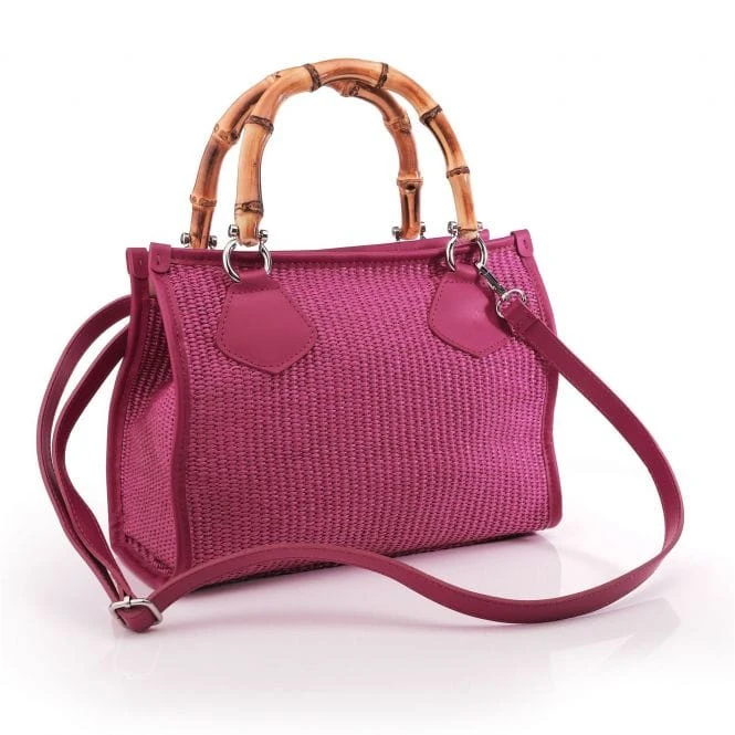 Tropicana Tote Fuschia Raffia 5 Tropicana Tote Fuschia Raffia - Image 3