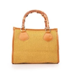 Tropicana Tote Yellow Raffia