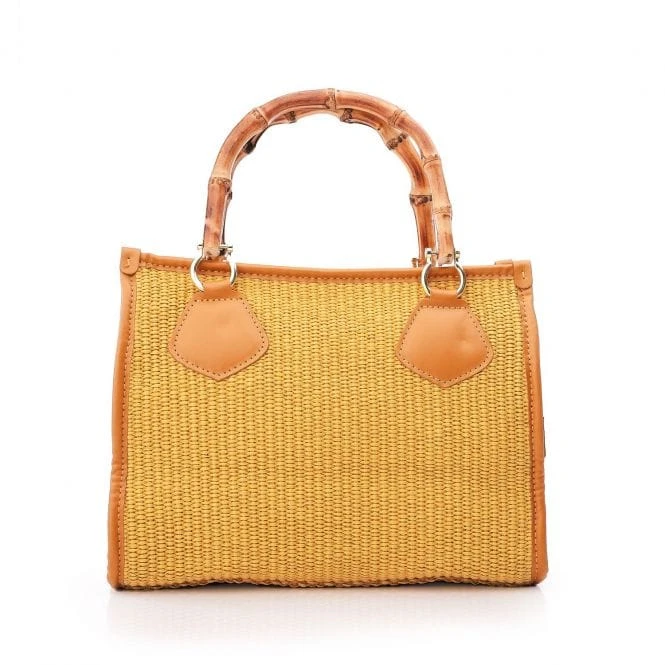 Tropicana Tote Yellow Raffia 3 Tropicana Tote Yellow Raffia